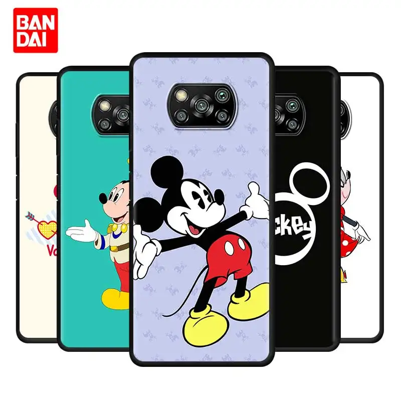 

Cover Case for Xiaomi Poco X3 NFC F3 M3 11t 11 Lite Ultra Redmi 9t Note 10s 10t Pro Plus K40 Shell Bag Soft Mickey Mouse Funny