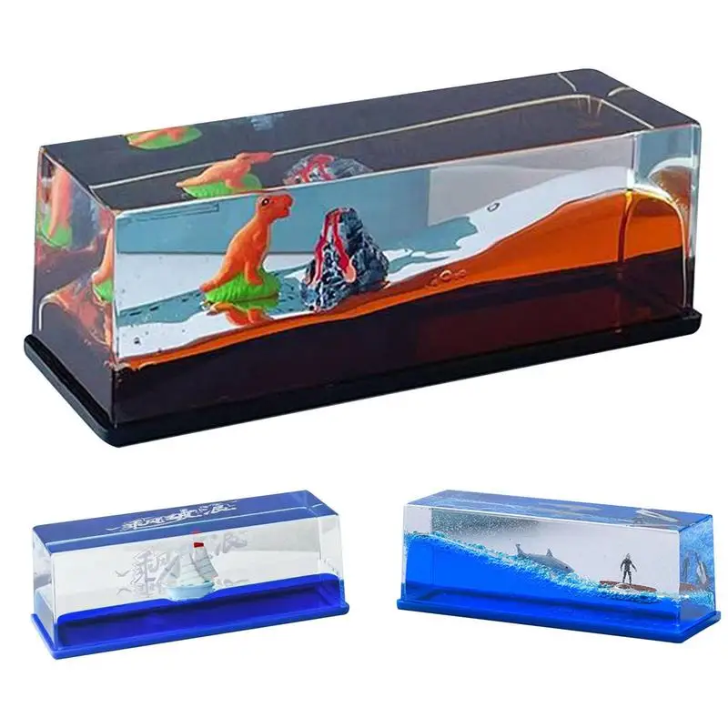 

Cruise Ship Fluid Drift Bottle Creative Ship Sea Office Decoration Decompressions Toy Car Dashboard Ornaments Home Decoration