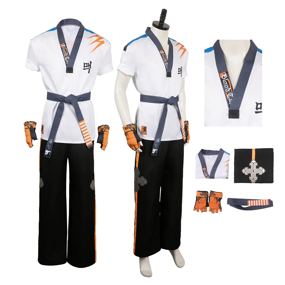 Hwoarang Косплей фантазия рубашка брюки женский Хэллоуин Карнавальный костюм Одежда