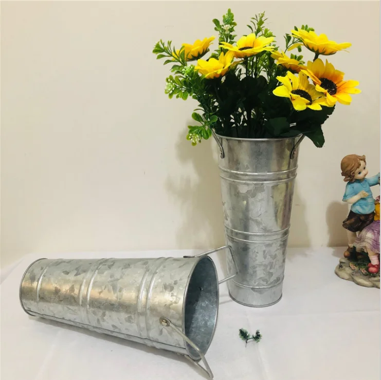 

Tin Vase Garden Lawn Decor Gardening Home Decor Rustic Tin Vase Metal Vase Creative Tin Jar Decoration Home Tin Plant Pot