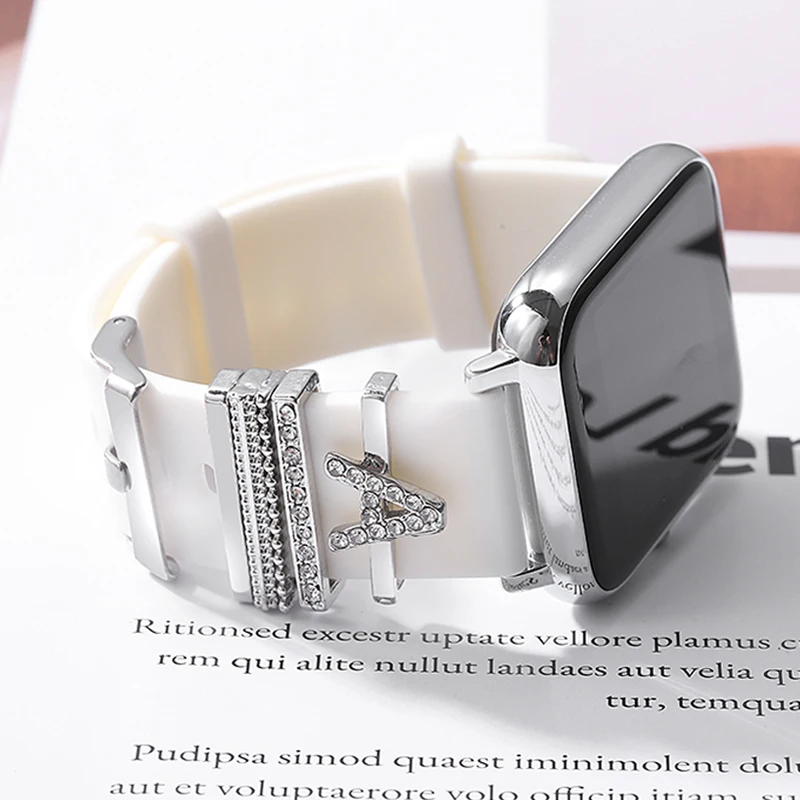 Подвески на ремешке для часов украшение в виде букв от A до Z браслет подвеска Apple