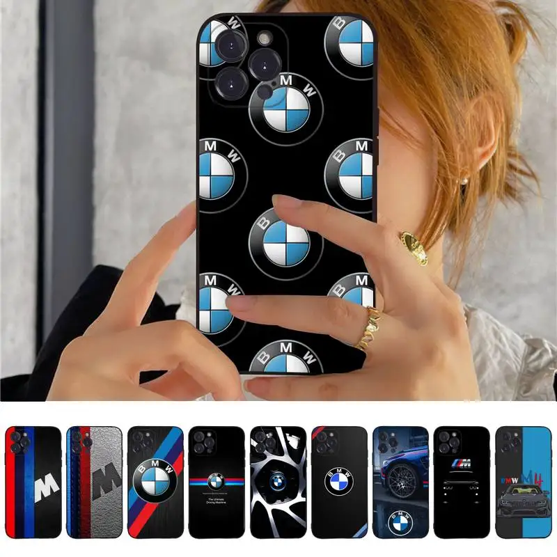 

Sports Car BMW logo Luxury Brand Phone Case Silicone Soft for iphone 14 13 12 11 Pro Mini XS MAX 8 7 6 Plus X XS XR Cover