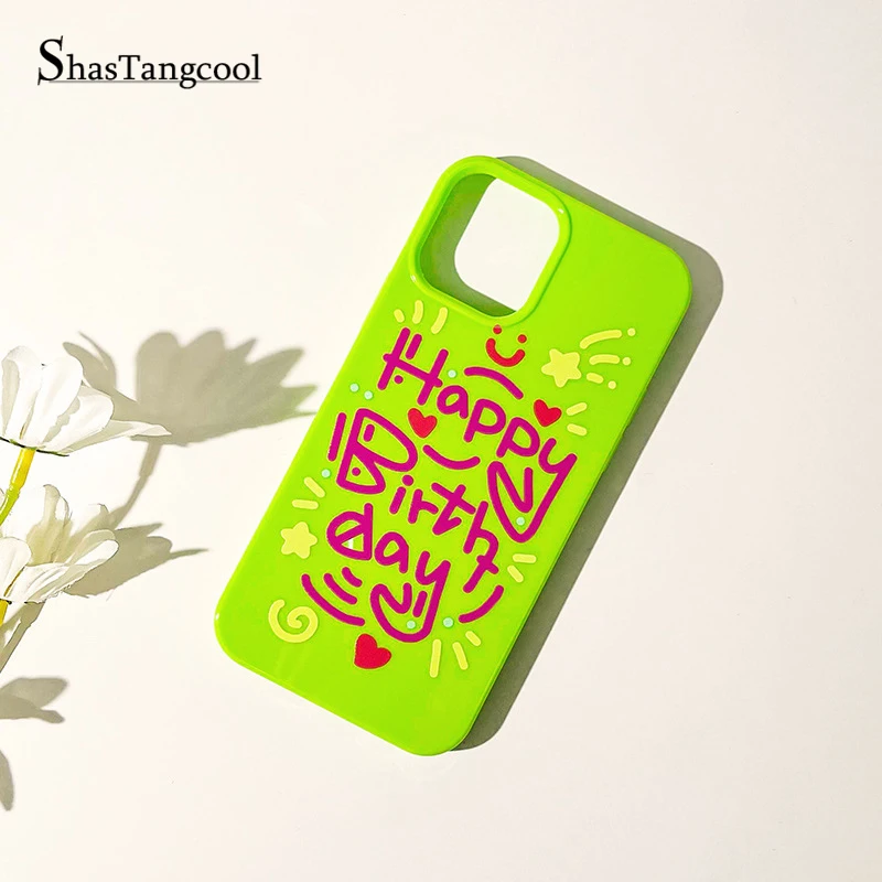 

Solid Color Birthday Gift Mobile Phone Case For IPhone11 12 13 Pro Max Mini X XS Max XR 6 6s 7 8 Plus SE OPPO VIVO Huawei Xiaomi
