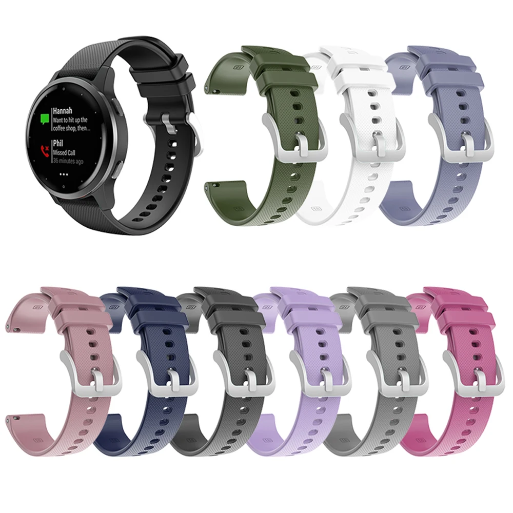 

Soft Watch Starp Smart Watch Accessories 18mm Replacement Watchband Tpu For Garmin Vivoactive 4s Silicone Strap