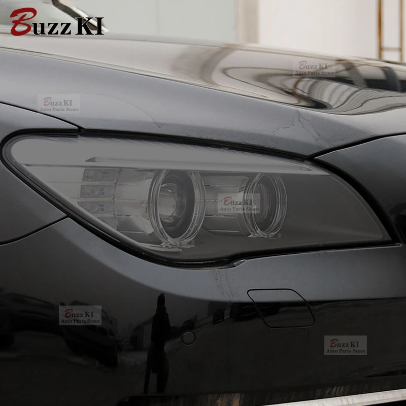 Для BMW 7 серии F01 F02 F03 F04 2009-2015 защитная пленка для фар автомобиля дымчатый черный