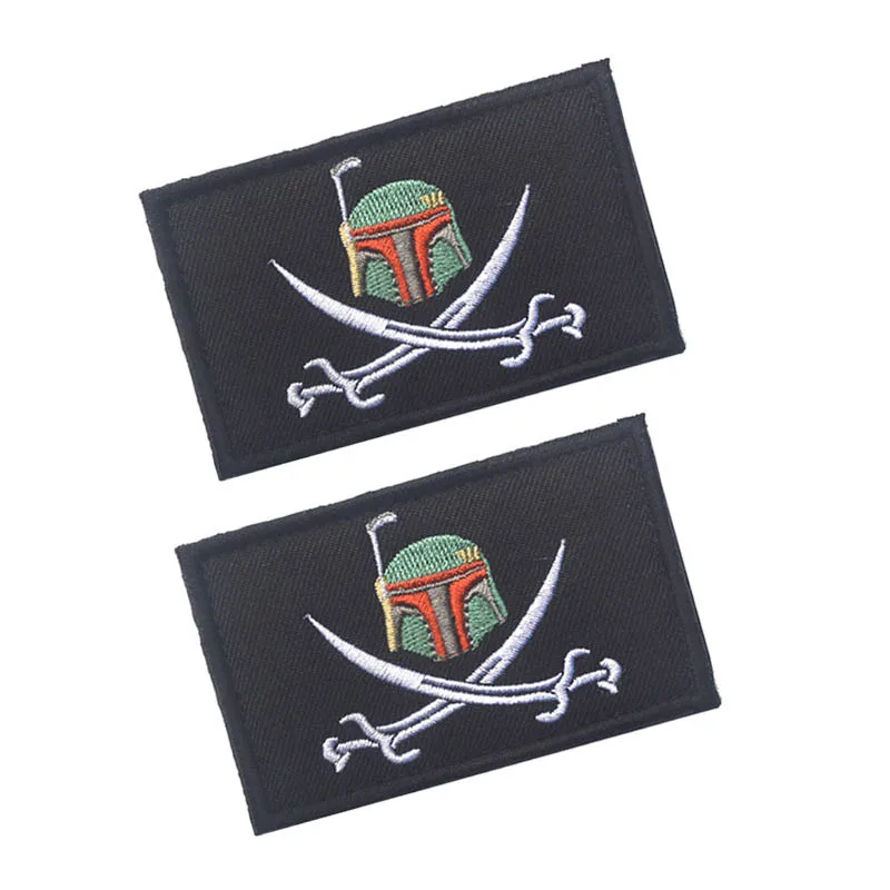 Disney Star Wars Embroidered Fastener Stickers Darth Vader Dual Swords Helmet Armor Patch Outdoor Backpack Tactical Morale Badge