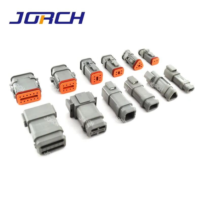 

2P 3P 4P 6P 8P 12P DT E008 Series Connector Deutsch Waterproof Auto Wire Connector DT06-2S-E008 DT04-2P-E008 with terminals