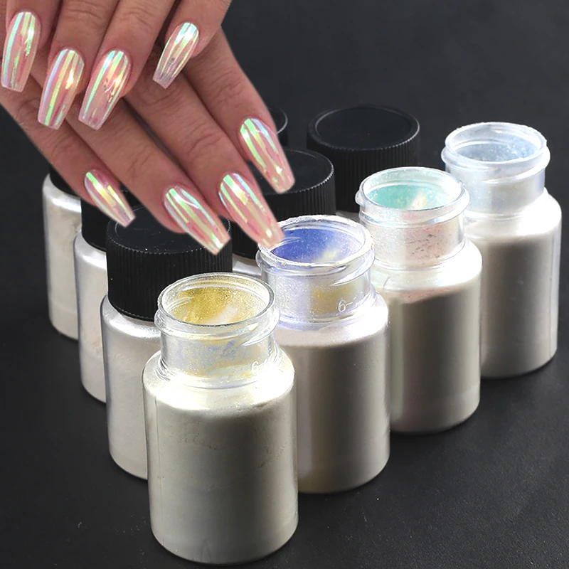 

Mermaid Chrome Nail Powder Holographic Nail Glitter Aurora Pigment Powder for Nails Dip Powder Nail Dust Nail Art Decorations