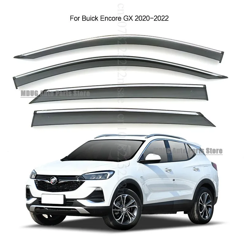 Фото MDUG для Buick Encore GX 2020-22 оконный козырек, дефлектор от солнца и дождя, навесы, клейкая крышка, накладка автомобиля, экстерьер A №3
