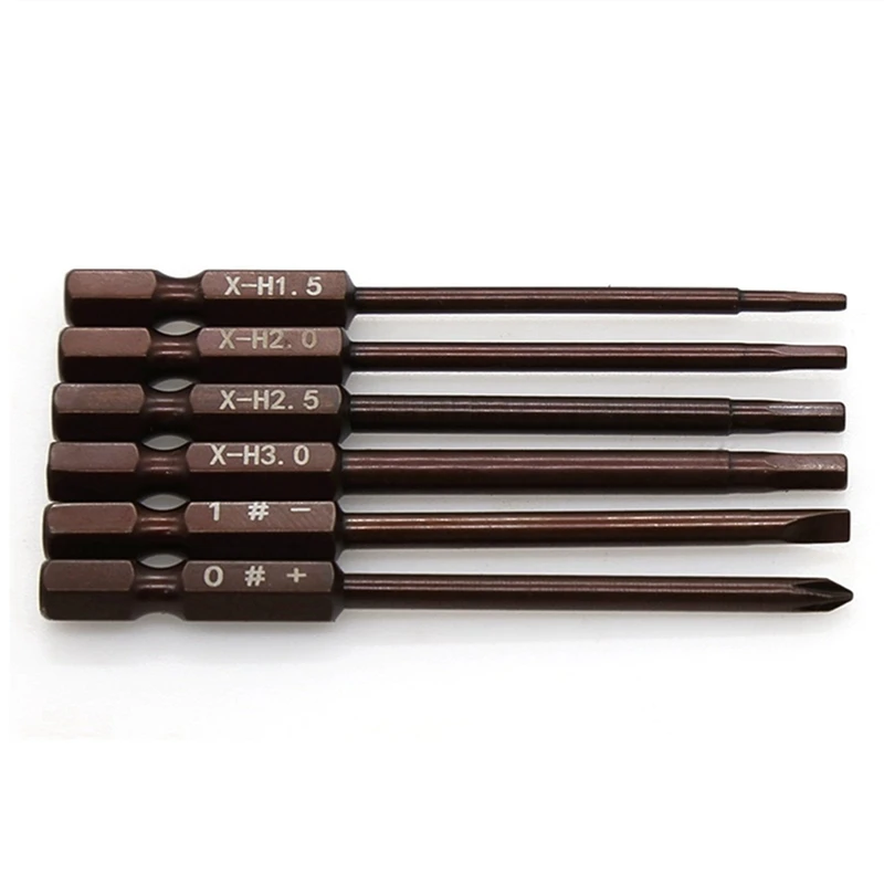 

2X 6 In 1 Hexagon Screwdriver H1.5 2.0 2.5 3.0Mm Hex Slotted Phillips Screwdriver Tool Kit For RC Model Car,1