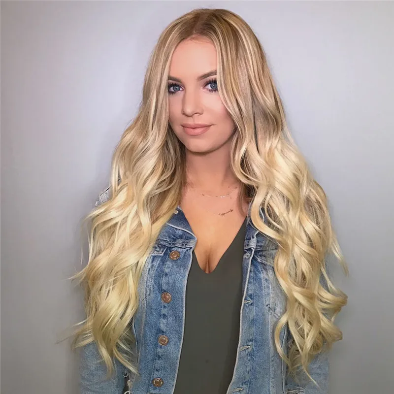 Chemical Fiber Wig European and American Headgear Wholesale Women Long Curly Hair Medium Dyed Matte High-Temperature Fiber Spot
