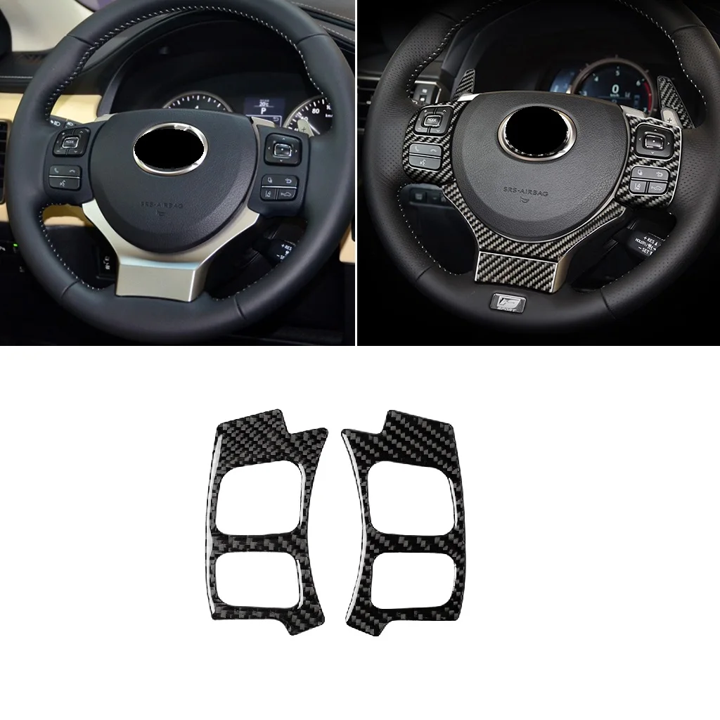 

Carbon fiber car inner Steering wheel strip cover trim For Lexus NX200T 300H 2014-2019