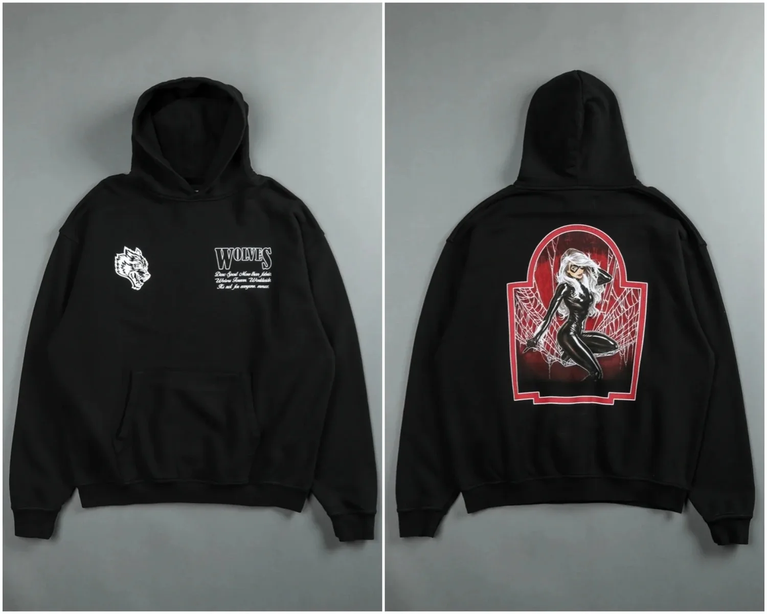 Мужской пуловер с капюшоном и принтом черепа 2024 г 350 хлопок