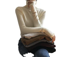 turtleneck sweater bottoming shirt womens 2022 autumn winter long sleeve korean design inner knitted sweater casual blouses