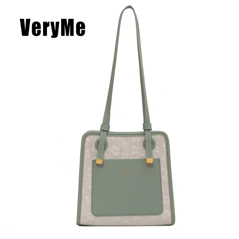 VeryMe Quality Leather Shoulder Women Bag Branded Large Capacity Handbag Armpit Purs Female Top-Handle Pack sac a main femme2022
