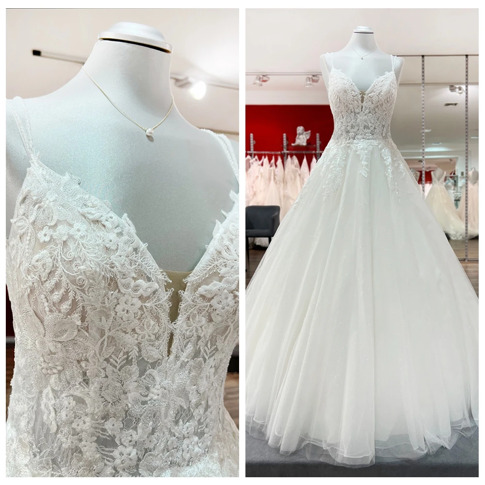 

Vintage Boho Wedding Dress Lace Appliques Floral Beaded Backless Spaghetti Straps Bridal Gown Beach Vestido De Noiva Praiano