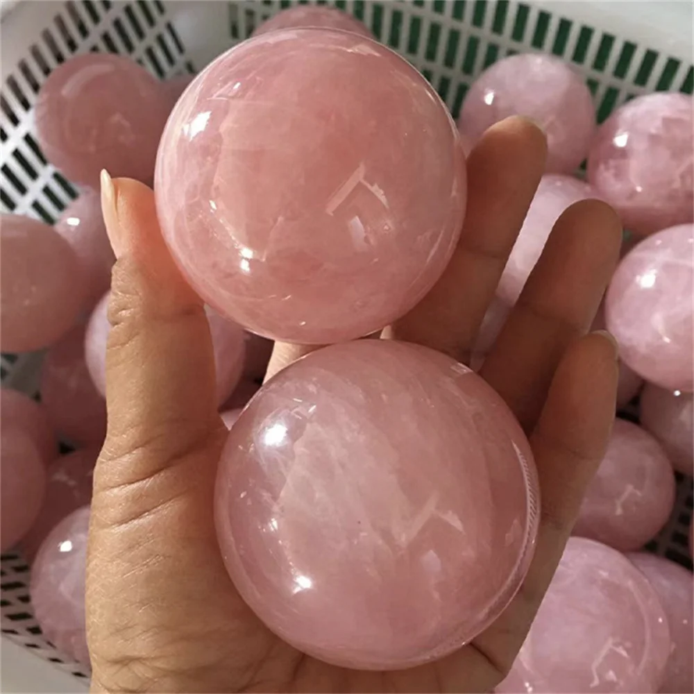 Натуральный розовый хрустальный шар Gemston Reiki восстанавливающие розовые
