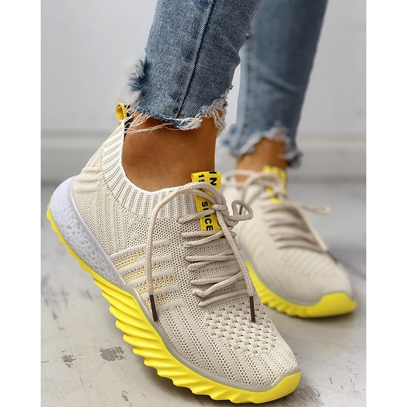 

2022 Fashion Women Sneakers Socks Shoes Casual White Female Knitted Vulcanized Shoes Autumn Mesh Ladies Trainers Tennis Shoes