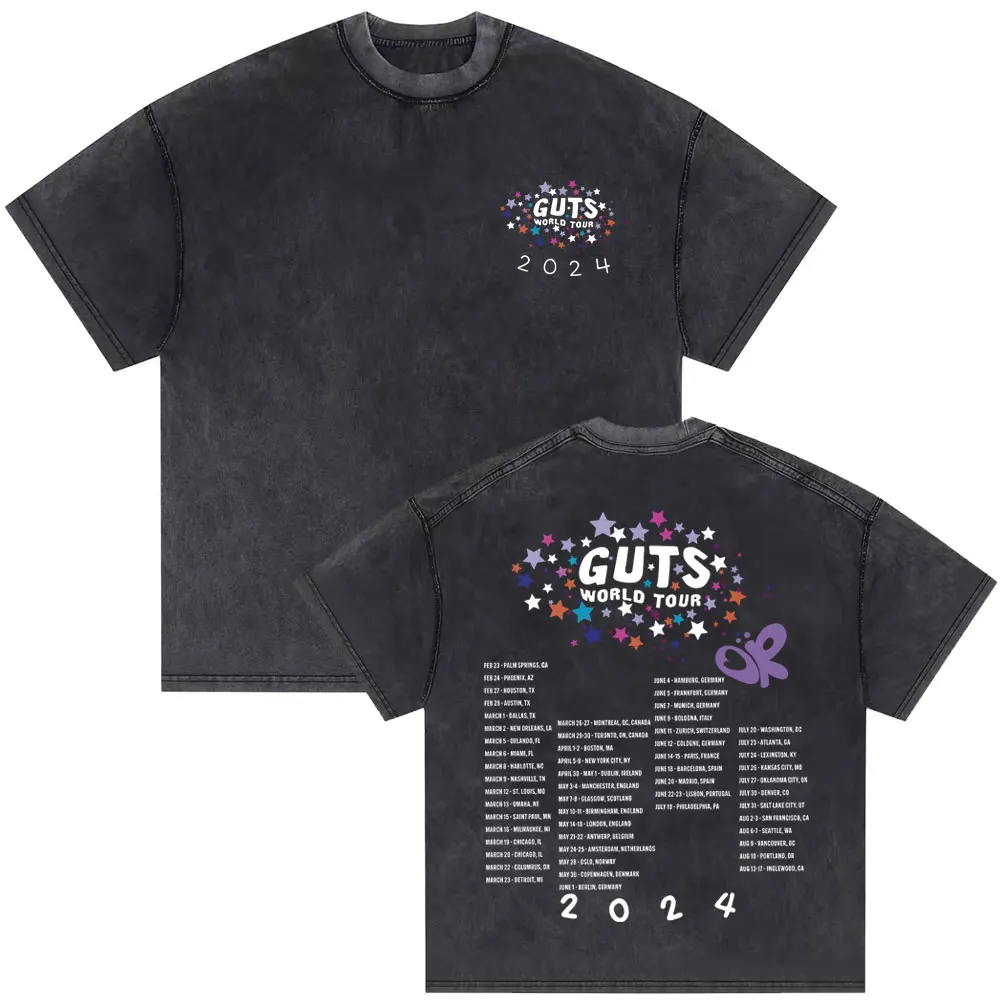 Винтажная футболка унисекс с эффектом потертости и вампира