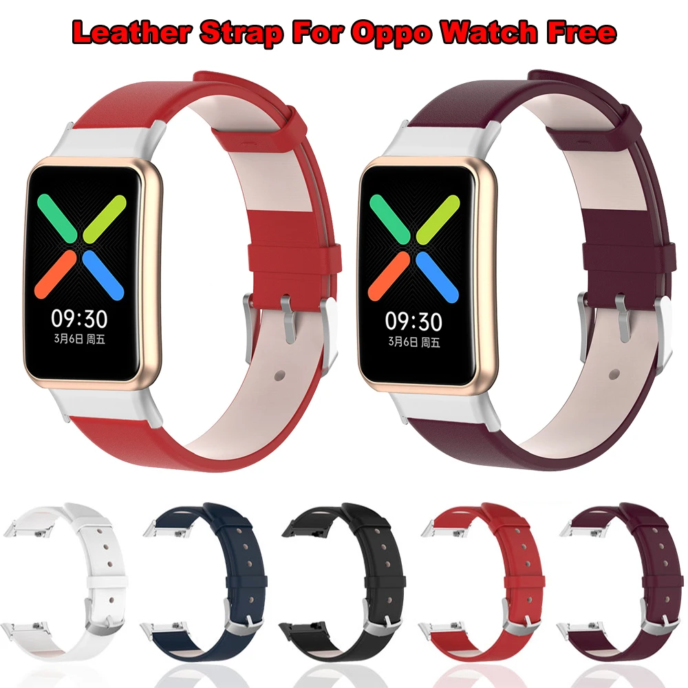 

Кожаный ремешок для Oppo Watch Free Watch, браслет на запястье, сменный водонепроницаемый ремешок для смарт-часов, аксессуары для часов