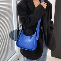 fashion klein blue crossbody bag for women designer wider strap shoulder bags luxury pu leather messenger bag small tote purses