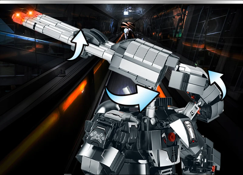 1400 + шт. Детский конструктор робот Бастер |