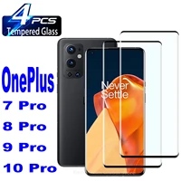 14 pcs 3d curved ultrasonic fingerprint tempered glass for oneplus 10pro 9pro 8pro 7pro screen protector glass film