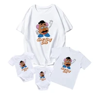 mr potato head with sunglasses t shirts disney kids short sleeve baby girl boy baby romper family matching clothes adult unisex