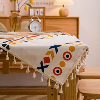 bohemian home tablecloth birthday party cotton linen waterproof no clean geometric pattern printed tablecloth