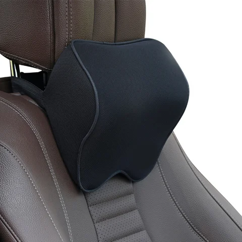 Автомобильная подушка под шею из хлопка с эффектом памяти, подголовник для автомобиля, подушка для поясницы, дышащая подушка для автомобильного сиденья, поддержка талии