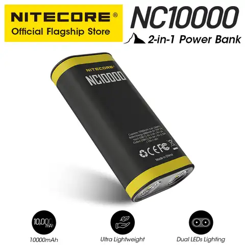 Портативное зарядное устройство NITECORE NB5000 из углеродного волокна PD QC3.0, быстрая зарядка, 5000 мАч, портативное зарядное устройство для смарт-ча...