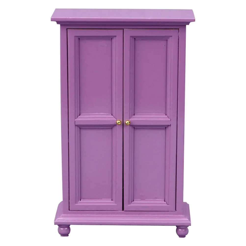 

Wooden Wardrobeminiature Mini Furniturehouse 1 12 Decoration Closet Dresser