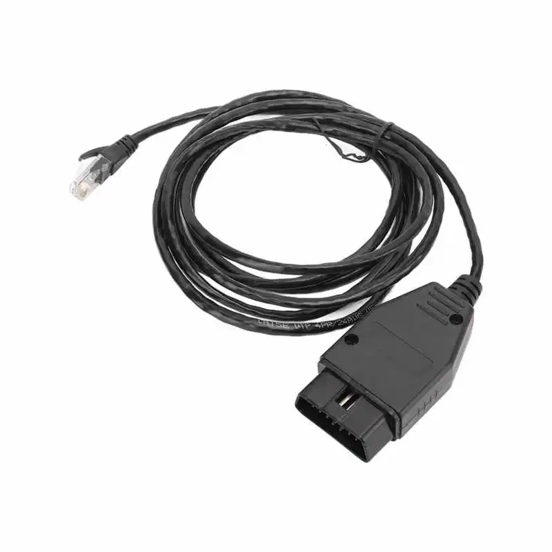 

ENET Interface Cable Simple Installation Abrasion Resistant Stable Black Practical Anti Aging Coding Cable for Car Diagnostic