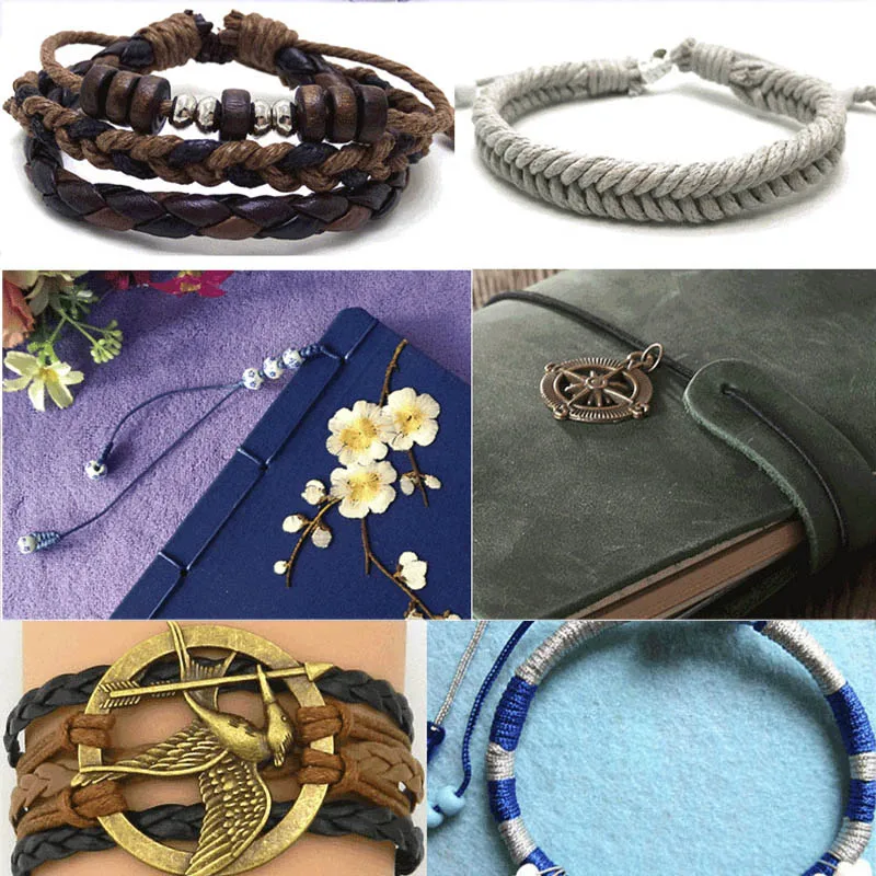 10M 2mm Waxed Cord Cotton Thread String Strap Necklace Polyester Rope Beads for Jewelry Making DIY Braid Bracelet Accessories