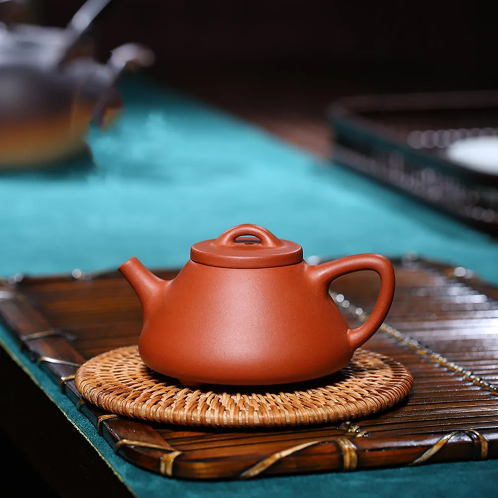 

Классические чайные горшки из исинской фиолетовой глины объемом 120 мл, необработанный глиняный камень, чайный горшок, домашний чайник с фильтром Zisha, Подарочный китайский чайный набор