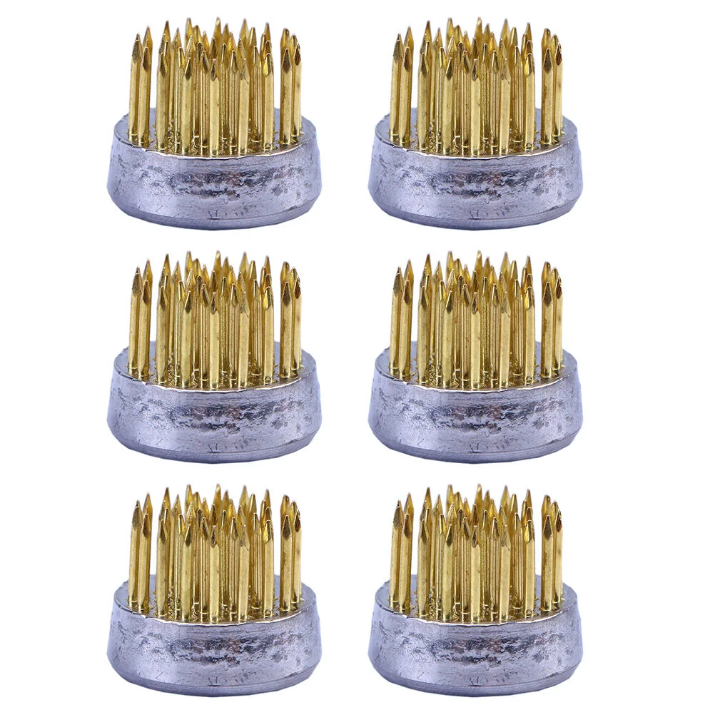 

6pcs Japanese Ikebana Mini Decor Arranger Round Mini Decor Floral Arranging Pin Base Birthday Wedding Mother Day Party