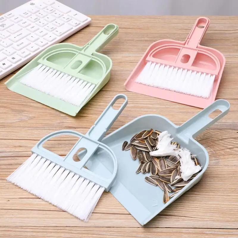 

Mini Cleaning Dustpan And Brush Set Small Broom Dustpans Desktop Sweeper Garbage Cleaning Shovel Table Household Cleaning Tools
