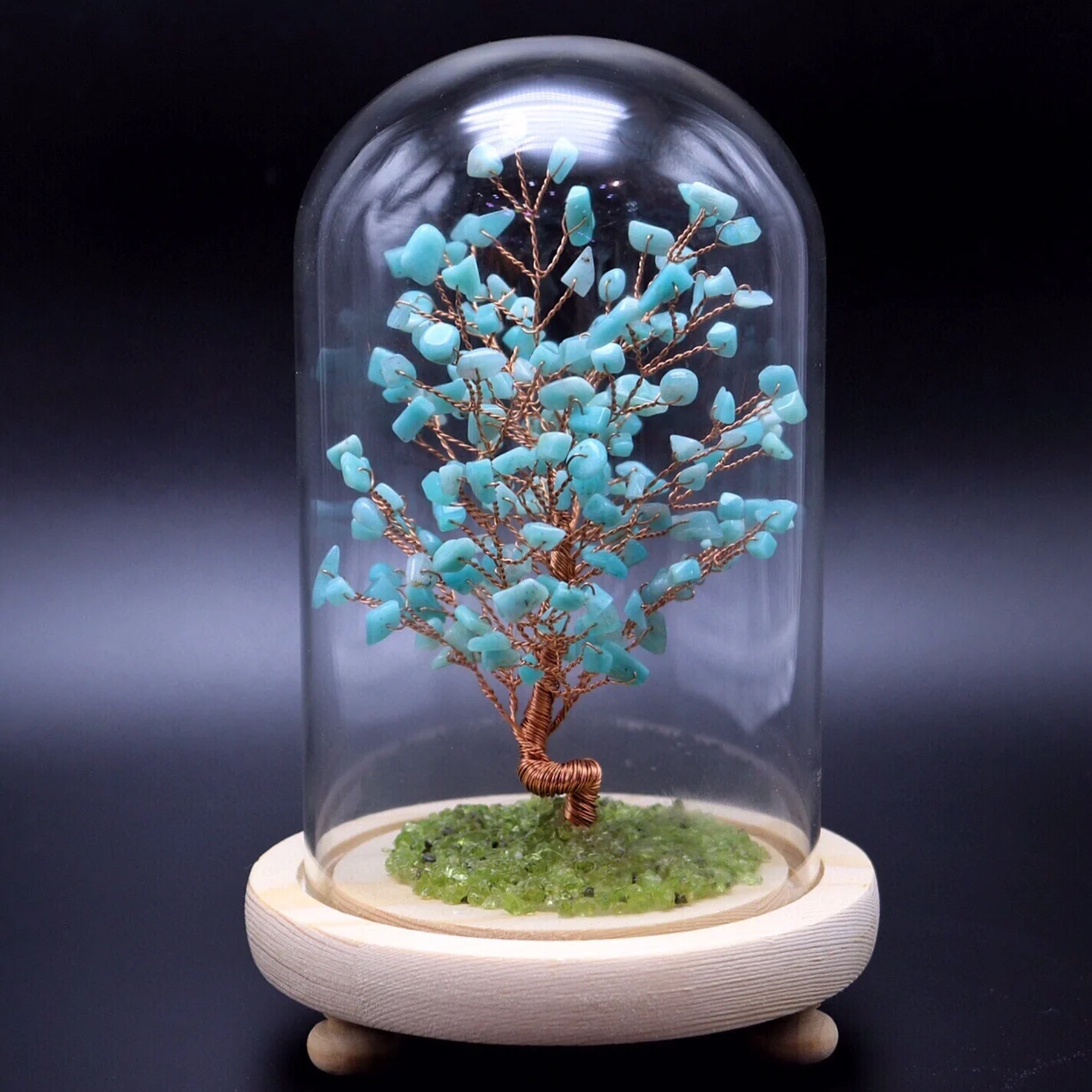 

Настольные украшения из натурального хрустального дерева жизни, Дерево желаний, подарок на день рождения, свадьбу, домашний декор со стекля...