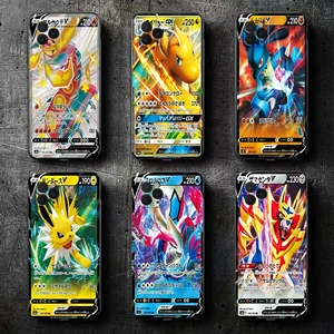 pokémon anime elf card phone case for funda iphone 11 13 12 pro max mini x xr xs max se 2020 6 6s 7 8 plus funda celular free global shipping