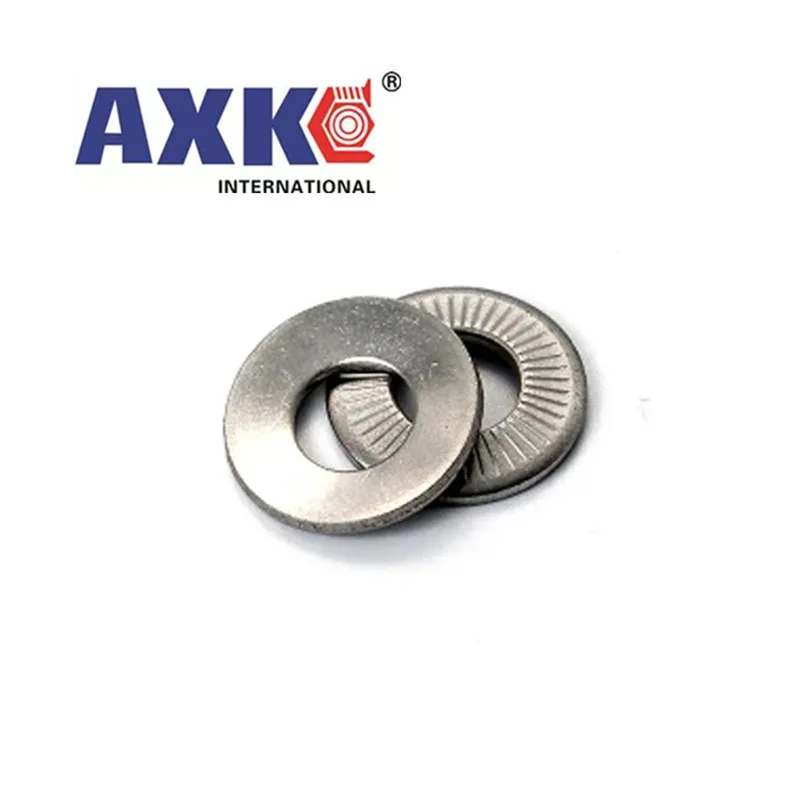 

2/50 M3 M4 M5 M6 M8 M10 M12 M16 NFE25-511 A2 Дисковая пружина из нержавеющей стали 304, зубчатая стопорная шайба, коническая эластичная прокладка с накаткой