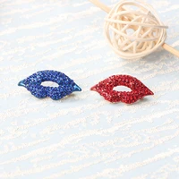 red blue pink rhinestone lips brooch for ladies fashion sexy mouth brooch pin shiny jewelry 2022 new style party gift