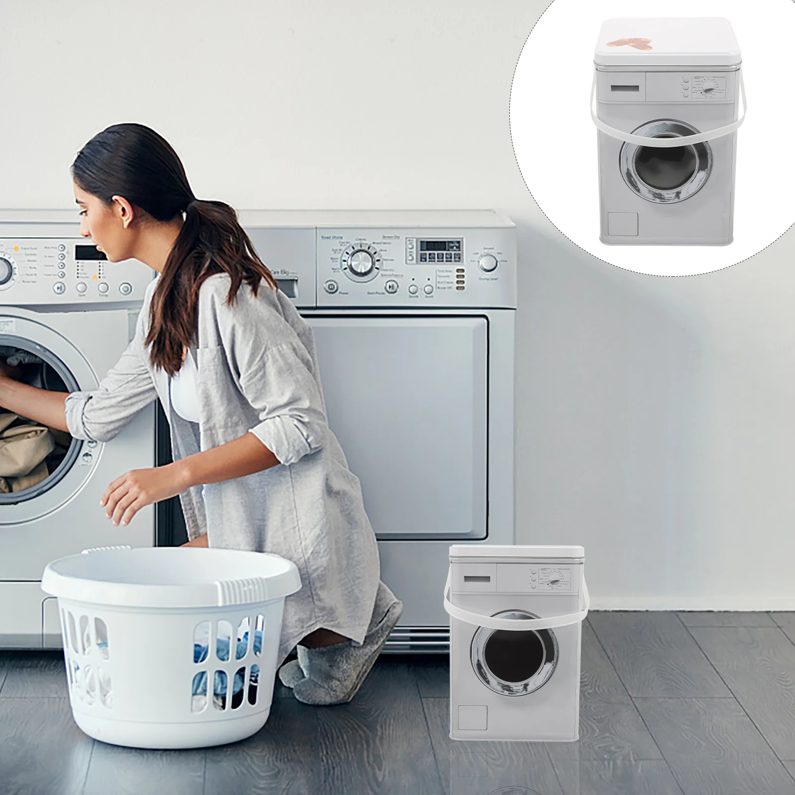 

Laundry Powder Storage Box Washing Machine Laundry Powders Container Home Laundry Room Sundries Box