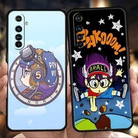 dr slump arale anime phone case for oppo a12 a74 a76 a16 find x5 a95 a52 a53 a54 a15 reno 6 z 7 pro a9 2020 5g silicon tpu shell