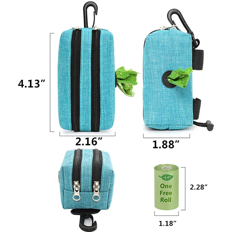 

Sack Shaped Clip Poo Container Holder With Belt Case Dispenser Carry Dog Doggy Poop Dropping Waste Portable Cute Bags Pet