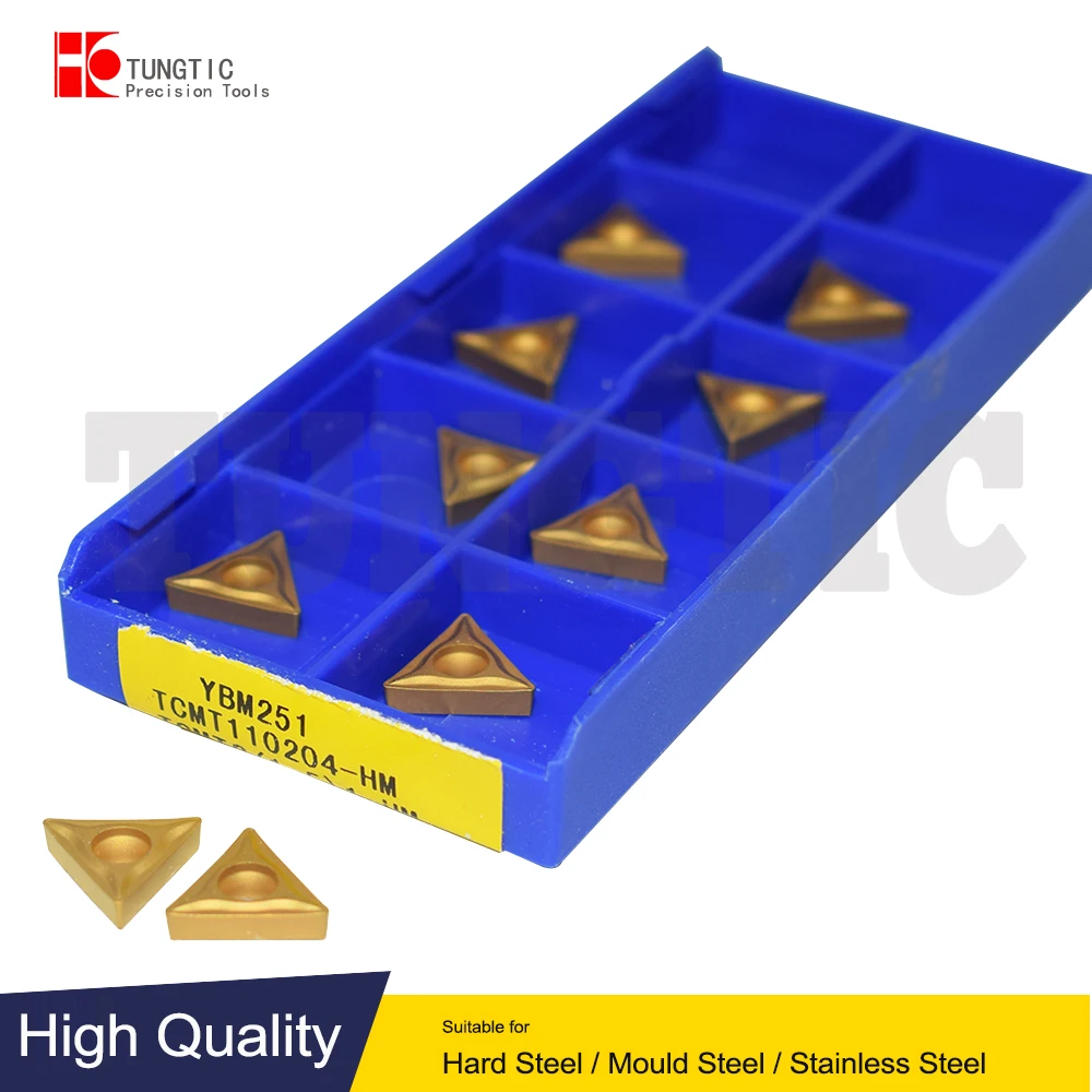 

TCMT110204-HM YBM251 Milling Cutter CNC Insert Lathe Cutting Tool Lathe Machining Metal Turning Tools TCMT 110204 TCMT110204
