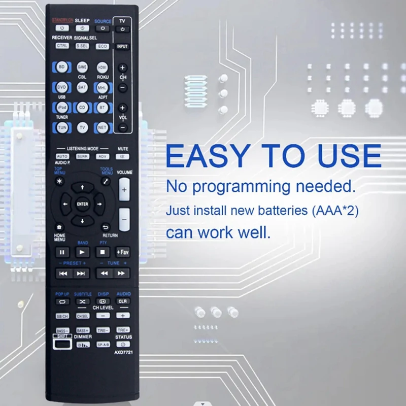 Многомодельный сменный пульт AXD7721 для AV-ресивера Pioneer серии VSX — совместимый с