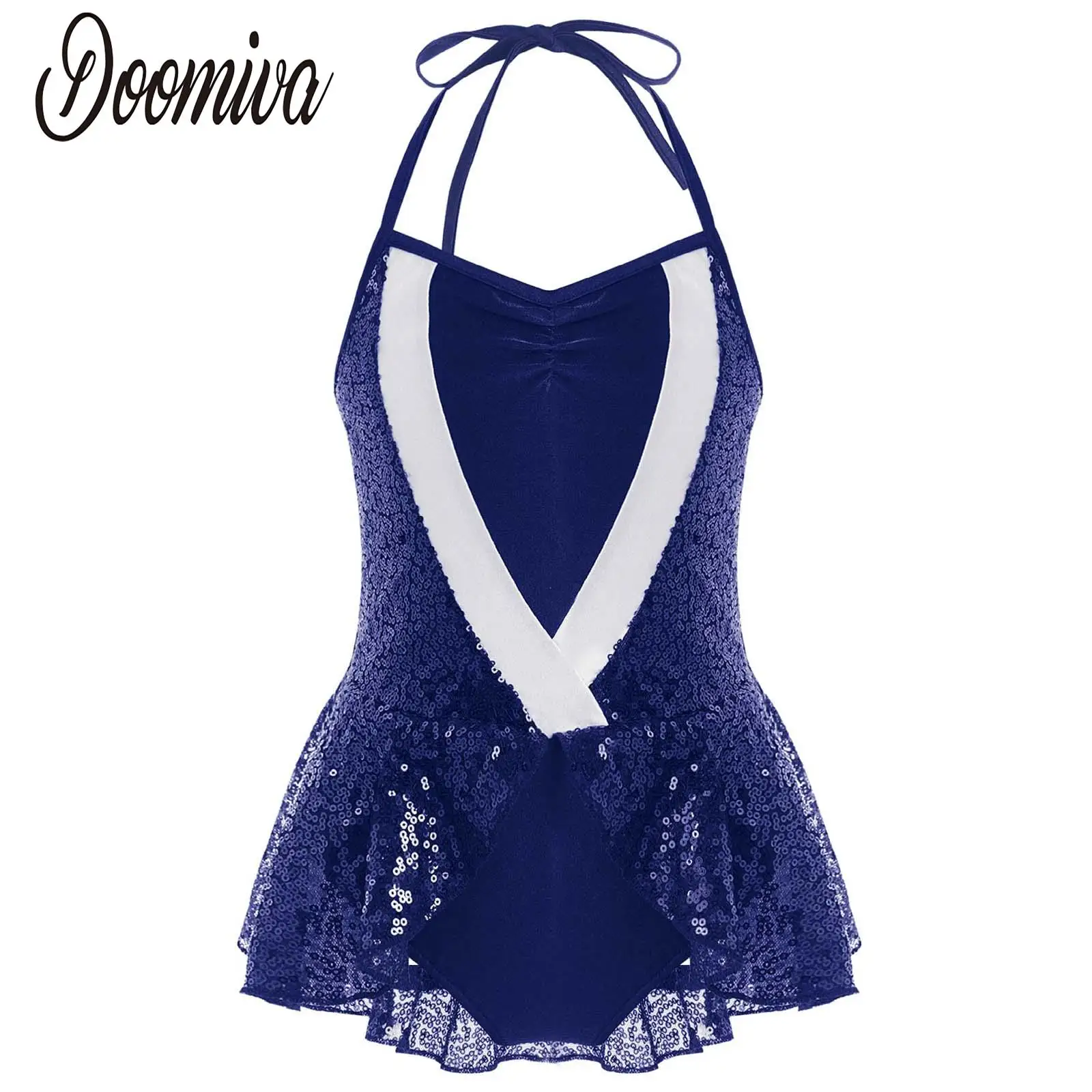 

Kids Girls Ballet Latin Jazz Dance Leotards Sleeveless Sequins Ballet Dance Gymnastic Leotards Ice Skating for Show Costumes
