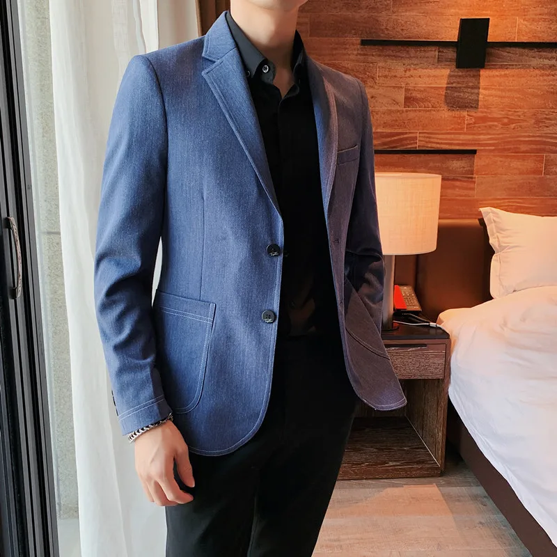

Top Quality Mens Business Formal Wear Suits Coats For Men Clothing 2022 Two Buttons Slim Fit Casual Blazer Jackets