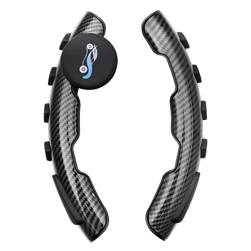 

New4x Car Booster With Spinner Handle Knob Anti Slip Auxiliary Ball Steering Wheel Cover Universal Carbon Fiber