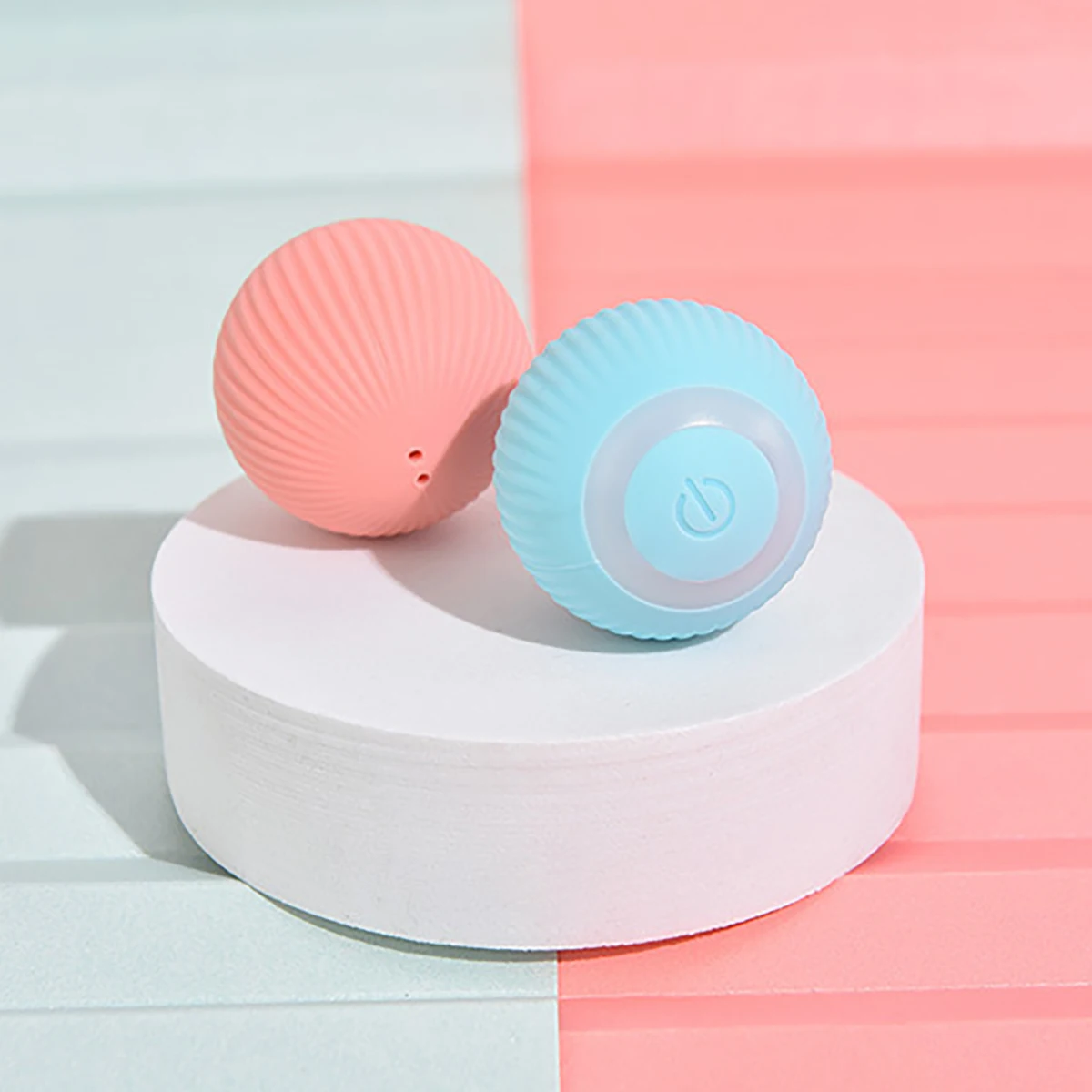 

PETAWAIT Smart Self Rolling Ball Interactive Toy for Cat USB Charging Silicone Food Safety Two Colors